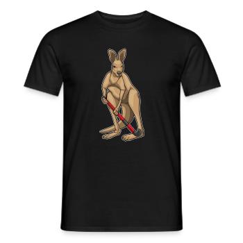 Kangaroo Hockey sur gazon Stick - T-shirt homme - noir - Devant - AI Model Male 178 light (178cm)