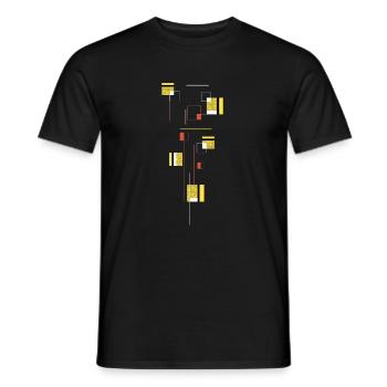 Geometric harmony - Men's T-Shirt - black - Front - AI Model Male 178 light (178cm)