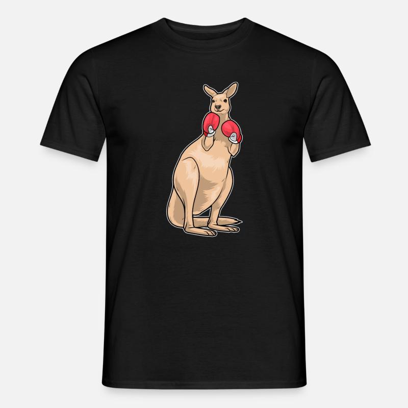 Känguru Boxer Boxhandschuhe Boxen - Männer T-Shirt - Schwarz