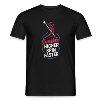 Baton Twirler Majorette Captain Squad Club - Men's T-Shirt - black - Front - AI Model Male 178 light (178cm)