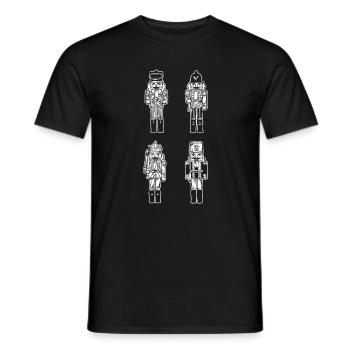 Santa Claus Nutcracker Christmas - Men's T-Shirt - black - Front - AI Model Male 178 light (178cm)