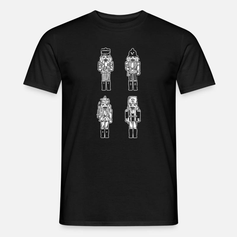 Weihnachtsmann Nussknacker Weihnachten - Männer T-Shirt - Schwarz