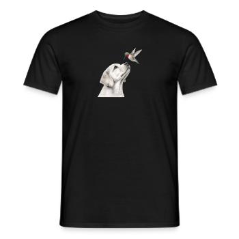 Motif des chiens crayons du colibri labrador - T-shirt homme - noir - Devant - AI Model Male 178 light (178cm)