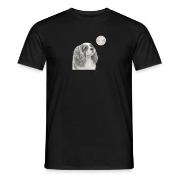 Motif rétro du chien Cavalier King Charles Spaniel - T-shirt homme - noir - Devant - AI Model Male 178 light (178cm)