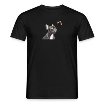 Cadeau du motif nature du bouledogue français - T-shirt homme - noir - Devant - AI Model Male 178 light (178cm)