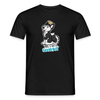 Good Boy Husky - T-shirt homme - noir - Devant - AI Model Male 178 light (178cm)