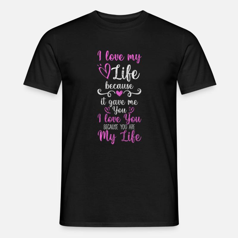 Liebe Romantisch Lieben Freunde - Männer T-Shirt - Schwarz