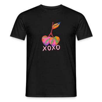 Artsy Cherries - Männer T-Shirt - Schwarz - Vorne - AI Model Male 178 light (178cm)
