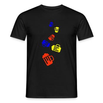 Beer glass - Men's T-Shirt - black - Front - AI Model Male 178 light (178cm)