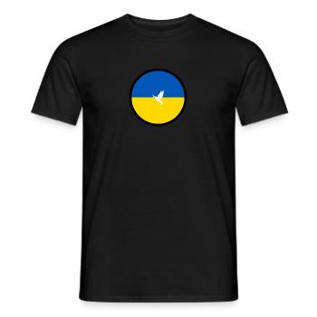 Slava Ukraini za myr - Männer T-Shirt - Schwarz - Vorne - AI Model Male 178 light (178cm)