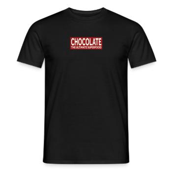 CHOCOLATE - THE ULTIMATE SUPERFOOD - Männer T-Shirt - Schwarz - Vorne - AI Model Male 178 light (178cm)