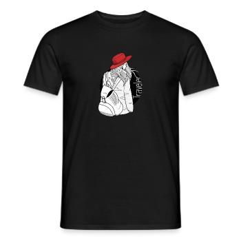 Reisenden - Männer T-Shirt - Schwarz - Vorne - AI Model Male 178 light (178cm)