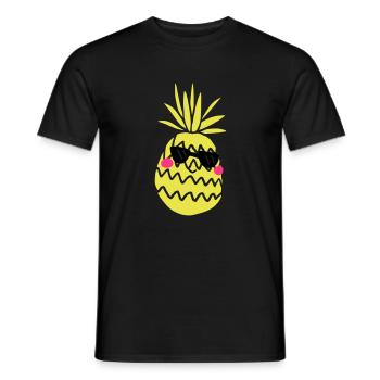 Ananas - Männer T-Shirt - Schwarz - Vorne - AI Model Male 178 light (178cm)
