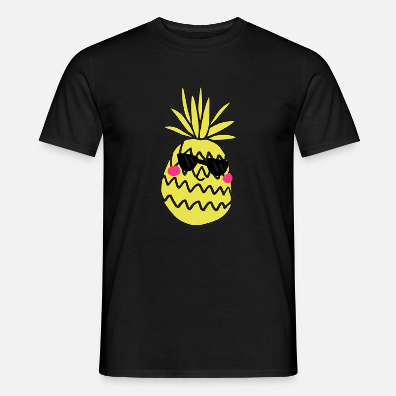 Ananas - Männer T-Shirt - Schwarz