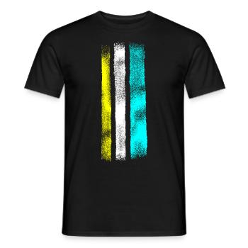 Vintage Style Streifen - Männer T-Shirt - Schwarz - Vorne - AI Model Male 178 light (178cm)