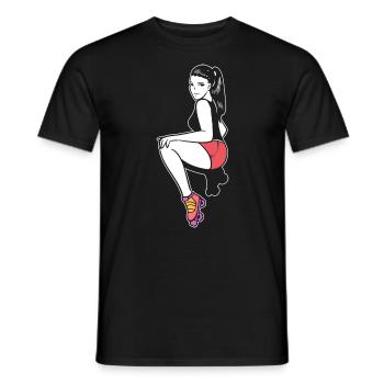 Roller Girl Rollerblader - Männer T-Shirt - Schwarz - Vorne - AI Model Male 178 light (178cm)