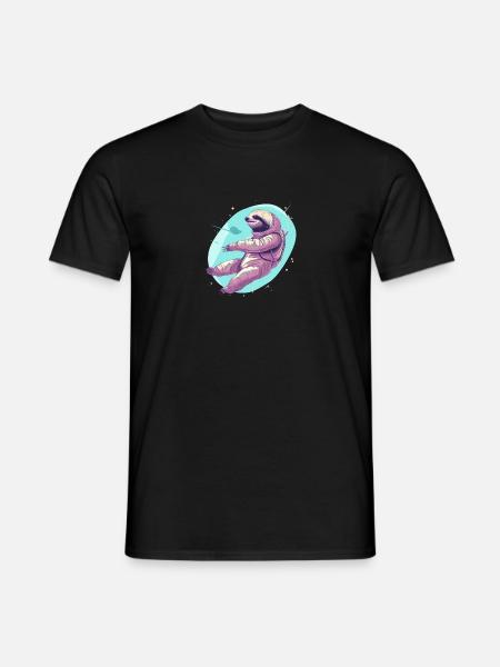 Sloth in space - Men's T-Shirt - black