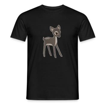 Reh - Männer T-Shirt - Schwarz - Vorne - AI Model Male 178 light (178cm)