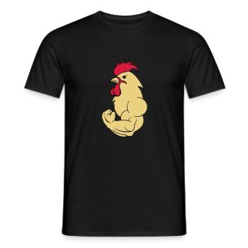 bodybuilder_hahn_2 - Men's T-Shirt - black - Front - AI Model Male 178 light (178cm)