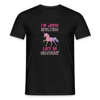 Licorne Laisse être Licornes Cheval Rainbow Fairy - T-shirt homme - noir - Devant - AI Model Male 178 light (178cm)