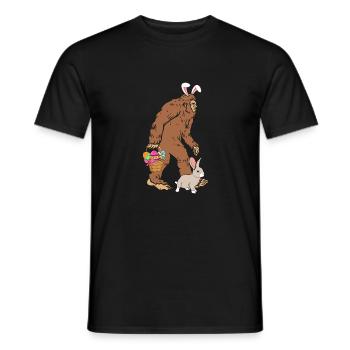Easter Bigfoot Rabbit Rabbit - Men's T-Shirt - black - Front - AI Model Male 178 light (178cm)