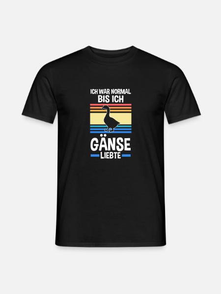 Gans GĂ€nse Bauernhof Geschenk - MĂ€nner T-Shirt - Schwarz