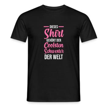 Coolste Schwester der Welt - Männer T-Shirt - Schwarz - Vorne - AI Model Male 178 light (178cm)