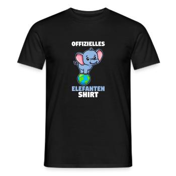 Dickhäuter Rüsseltier Elefant - Männer T-Shirt - Schwarz - Vorne - AI Model Male 178 light (178cm)