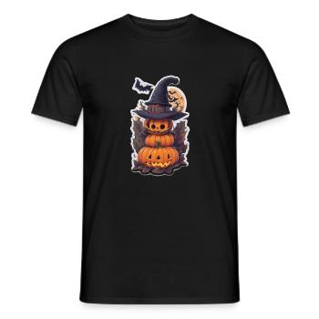 Helloween Kürbis Monster - Männer T-Shirt - Schwarz - Vorne - AI Model Male 178 light (178cm)