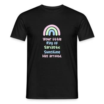 funny saying sarcastic Ray of Sunshine - Men's T-Shirt - black - Front - AI Model Male 178 light (178cm)