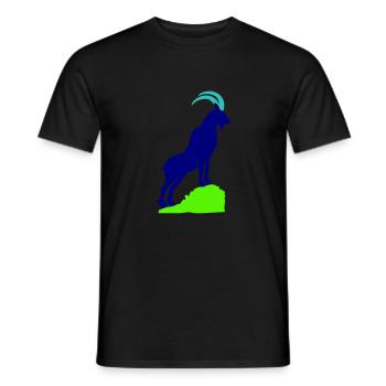 steinbock 02 - Männer T-Shirt - Schwarz - Vorne - AI Model Male 178 light (178cm)