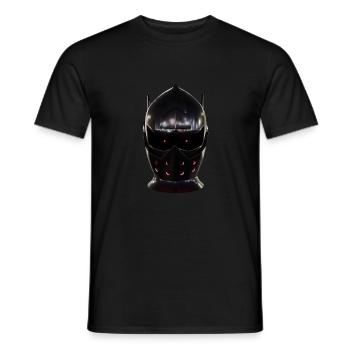 Cyber Warrior Helm - Männer T-Shirt - Schwarz - Vorne - AI Model Male 178 light (178cm)