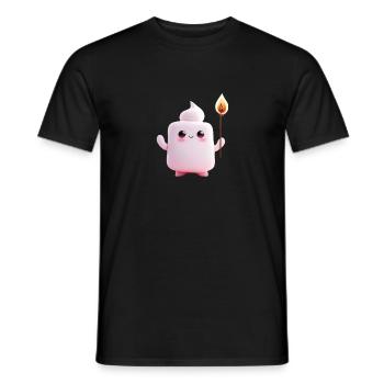 Marshmallow - Männer T-Shirt - Schwarz - Vorne - AI Model Male 178 light (178cm)