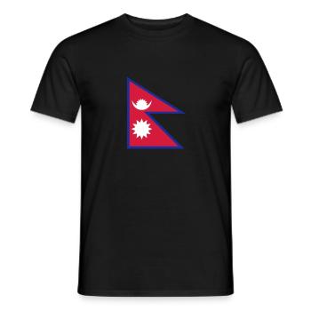 Drapeau national du Népal - T-shirt homme - noir - Devant - AI Model Male 178 light (178cm)