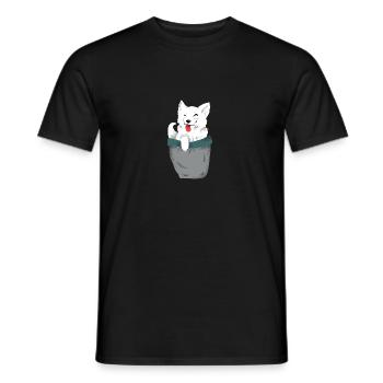Chien cadeau sac - T-shirt homme - noir - Devant - AI Model Male 178 light (178cm)