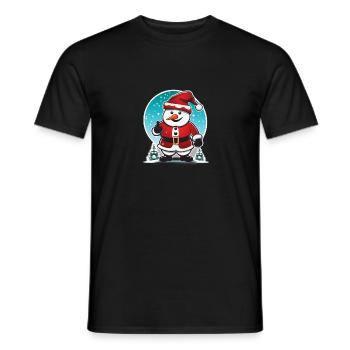cooler Schneemann - Männer T-Shirt - Schwarz - Vorne - AI Model Male 178 light (178cm)