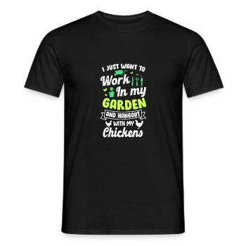 I Just Want To Work In My Garden And Hang Out With - Männer T-Shirt - Schwarz - Vorne - AI Model Male 178 light (178cm)