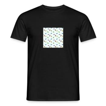 Papiernadelmuster - Zurück in die Schule 2022 / 20 - Männer T-Shirt - Schwarz - Vorne - AI Model Male 178 light (178cm)
