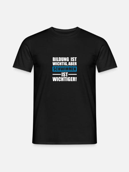 Schwimmen Sportart - Männer T-Shirt - Schwarz