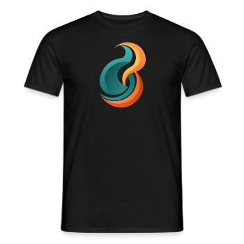 Flame Wave - Men's T-Shirt - black - Front - AI Model Male 178 light (178cm)