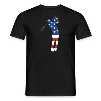 Sport Us Flag Golf - T-shirt homme - noir - Devant - AI Model Male 178 light (178cm)