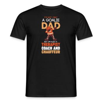 Eishockey-Torwart Papa - Männer T-Shirt - Schwarz - Vorne - AI Model Male 178 light (178cm)