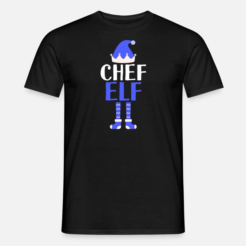 Chef Elf Vorgesetzte Geschenk - Männer T-Shirt - Schwarz