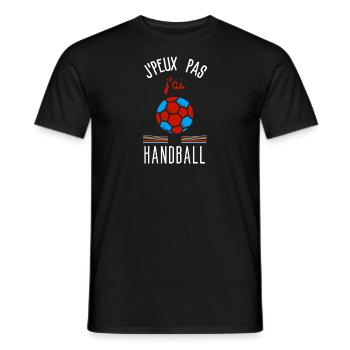 I can't I have handball - Men's T-Shirt - black - Front - AI Model Male 178 light (178cm)
