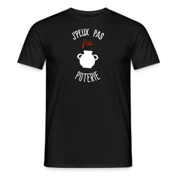 J'peux pas j'ai Poterie - T-shirt homme - noir - Devant - AI Model Male 178 light (178cm)