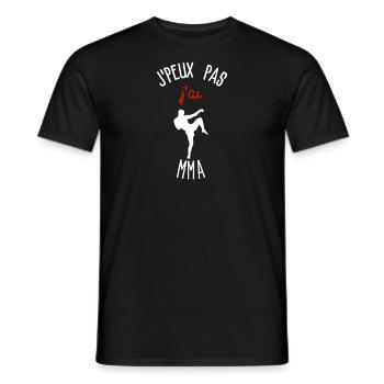 Ich kann nicht, ich habe MMA - Männer T-Shirt - Schwarz - Vorne - AI Model Male 178 light (178cm)