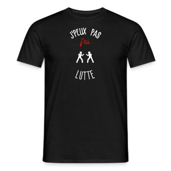 Ich kann nicht, ich habe Kampf - Männer T-Shirt - Schwarz - Vorne - AI Model Male 178 light (178cm)