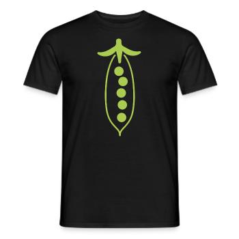 Erbse - Männer T-Shirt - Schwarz - Vorne - AI Model Male 178 light (178cm)