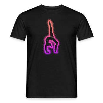 Gymnast Gymnastics Handstand Kids Gymnastics Girls - Men's T-Shirt - black - Front - AI Model Male 178 light (178cm)