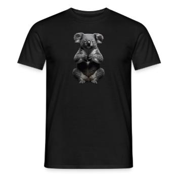 Betender Koala - Männer T-Shirt - Schwarz - Vorne - AI Model Male 178 light (178cm)